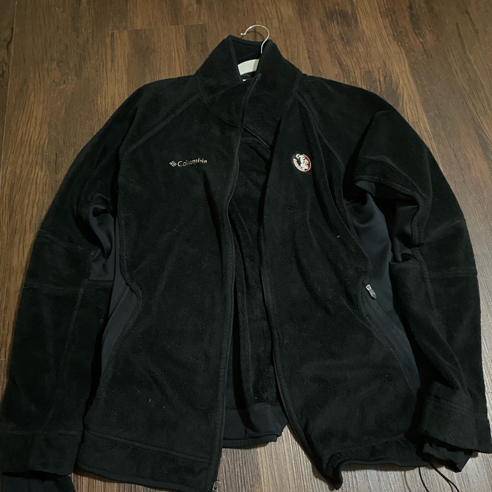 Black Columbia jacket fleece with FSU logo